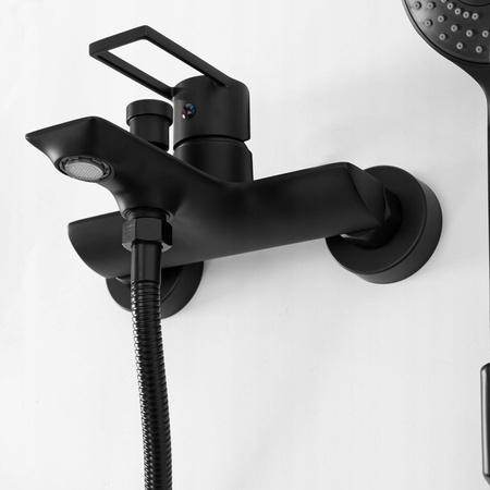 Bateria Wannowa Ścienna Flip Czarna