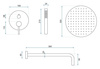 Zestaw Natryskowy Lungo Czarny Metaliczny + BOX