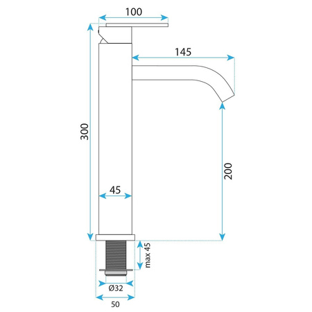 Bateria Umywalkowa Ontario Nikiel Szczotkowany Wysoka