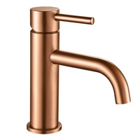 Bateria Umywalkowa Lungo Miedź Szczotkowana Niska