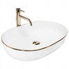 Umywalka Nablatowa Cleo 61 White Gold Edge