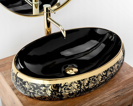 Umywalka Nablatowa Meryl Black Gold