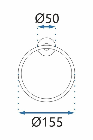 Wieszak Na Ręczniki Ring Metal Mist 05