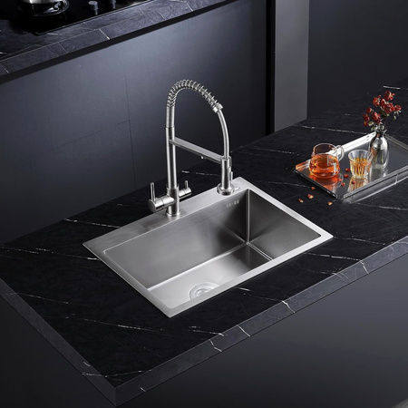 Zlewozmywak Kuchenny Liam Nikiel Szczotkowany + Syfon