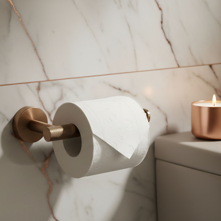 Komplet Wieszaków Łazienkowych Grid Miedź Szczotkowana