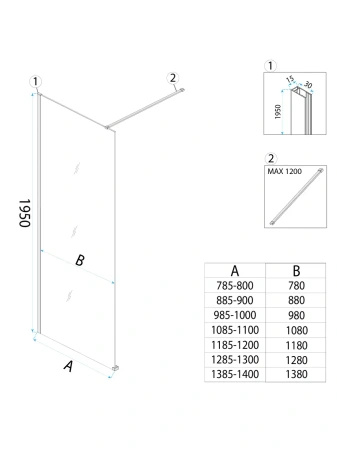 Ścianka Prysznicowa Flexi Złoto Szczotkowane