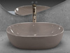 Umywalka Nablatowa Aura 61 Beige Shiny