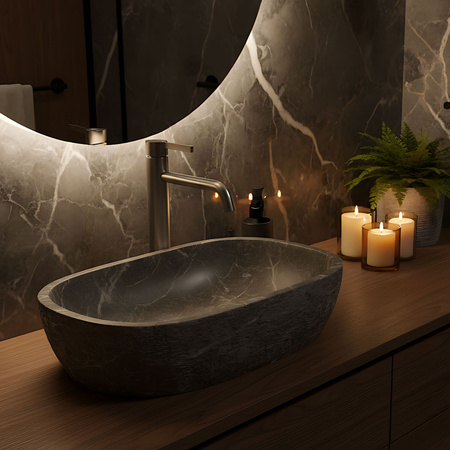 Bateria Umywalkowa Foster Wysoka Nikiel Szczotkowany