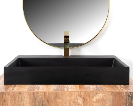 Umywalka Konglomeratowa Nablatowa Goya Black 70 cm