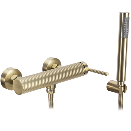 Bateria Prysznicowa Ścienna Rea Argon Złota Szczotkowana