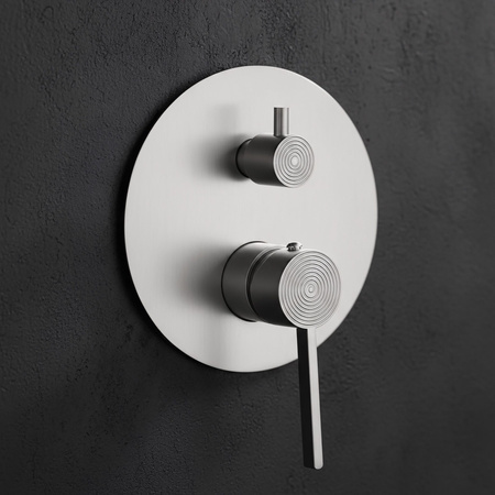 Zestaw Natryskowy Podtynkowy Nikiel Szczotkowany + BOX