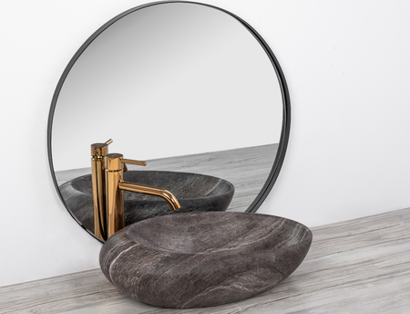 Umywalka Nablatowa Roxy A Stone Dark Grey