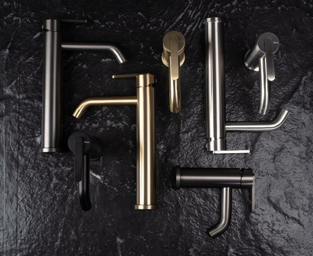 Bateria Umywalkowa Ontario Nikiel Szczotkowany Niska