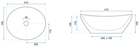 Umywalka Nablatowa Sofia Light Stone