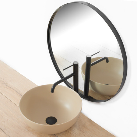 Bateria Umywalkowa Lugano Slim Czarna Wysoka