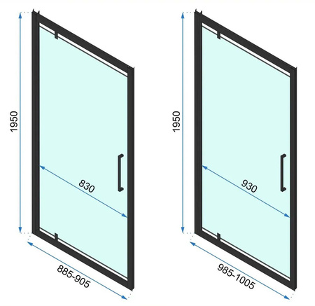 Kabina Przyścienna Rapid Swing Chrom