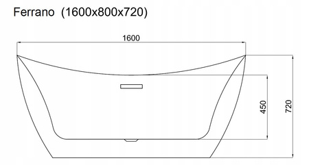Wanna Akrylowa Wolnostojąca Ferrano 160