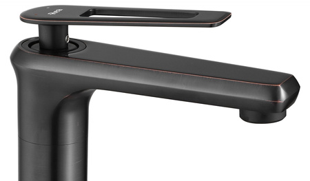 Bateria Umywalkowa Blade Czarna Przecierana Niska