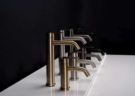 Bateria Umywalkowa Ontario Nikiel Szczotkowany Wysoka