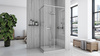 Kabina Prysznicowa Rea City 80x100 cm Nikiel Szczotkowany