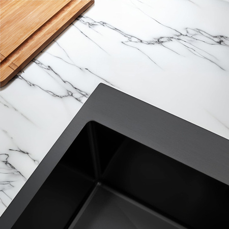 Zlewozmywak Kuchenny Liam Czarny + Syfon