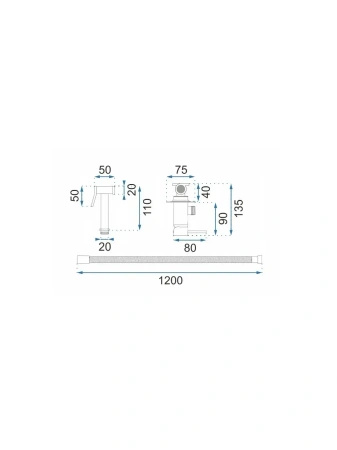 Bateria Bidetowa Loop Lungo Tytan