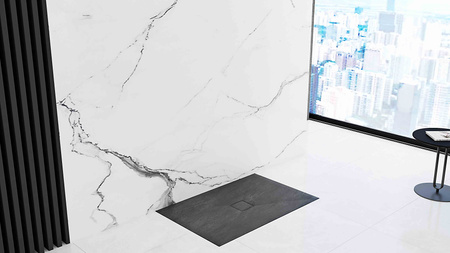 Brodzik Prysznicowy Kamienny Stone Black 90x120 cm