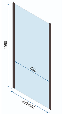 Czarna Narożna Kabina Prysznicowa Rapid Swing Otwierana