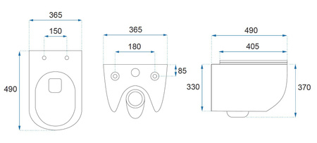 Misa WC Podwieszana Carlo Mini Rimless Flat N Tornado