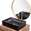Umywalka Nablatowa Inga Black Marble Mat