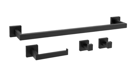 Komplet Wieszaków Łazienkowych Rio Black