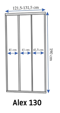 Drzwi Prysznicowe Przesuwne Alex Chrom