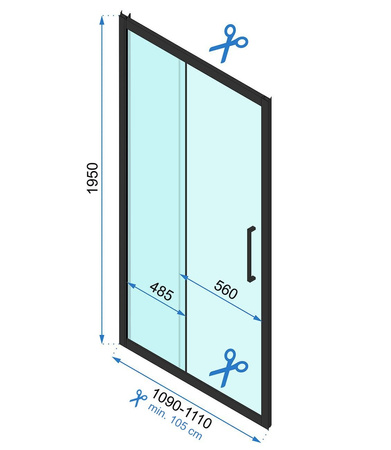Przyścienna Kabina Prysznicowa Rapid Slide Złoto Szczotkowane