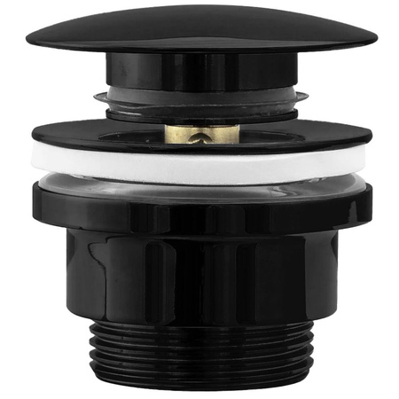 Korek Umywalkowy Uniwersalny Klik-Klak Czarny Metaliczny