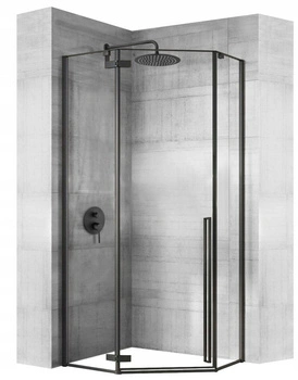 Kabina prysznicowa pięciokątna Diamond Black 100x100