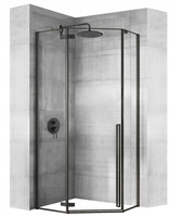 Kabina prysznicowa pięciokątna Diamond Black 90x90