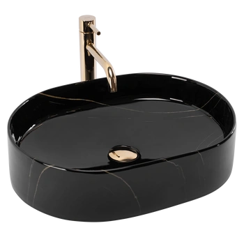 Umywalka Nablatowa Nadia 50 Stone Black