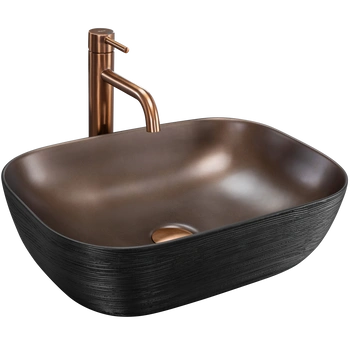 Umywalka Nablatowa Belinda Copper Brush Black