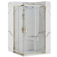 Złota Kabina Prysznicowa Punto 80x100 Rozsuwana