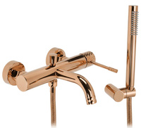 Bateria Wannowa Ścienna Lungo Diamond Miedź