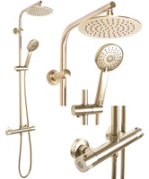 Zestaw Natryskowy Bliss Złoty Szczotkowany Termostat