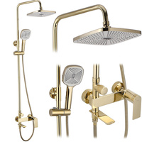 Zestaw Natryskowy z Wylewką Storm Złoty