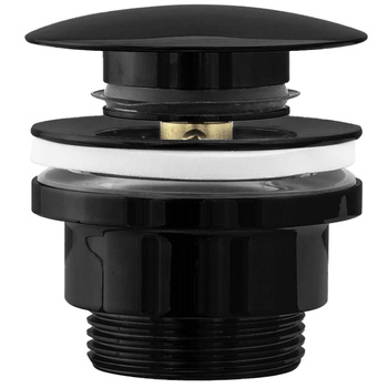 Korek Umywalkowy Uniwersalny Klik-Klak Czarny Metaliczny