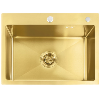 Zlewozmywak Kuchenny Liam Złoto Szczotkowane + Syfon