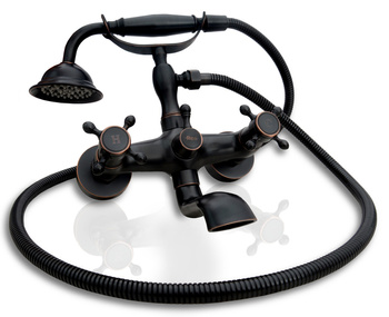 Bateria Wannowa Retro Czarna Postarzana