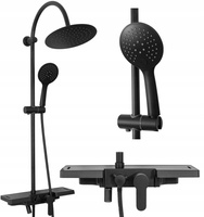 Zestaw Prysznicowy Natryskowy z Półką VIGO Black