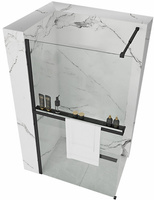 Ścianka Walk In Aero Black Easy Clean Z Wieszakiem Evo