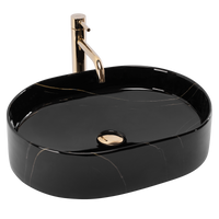 Umywalka Nablatowa Nadia 50 Stone Black