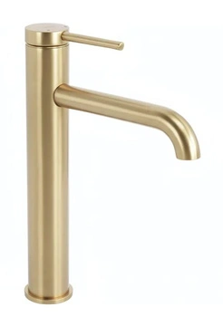 Bateria Umywalkowa Spot Złota Szczotkowana Wysoka