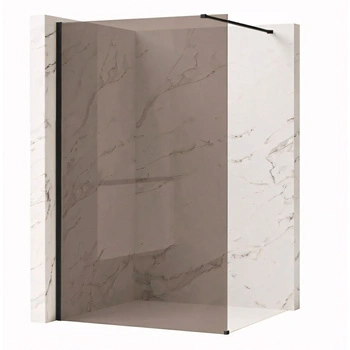 Ścianka Prysznicowa Flexi Brązowa Czarny Mat